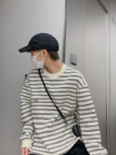 Title 2, Mens Striped Long Sleeve T Shirt Round Neck of...