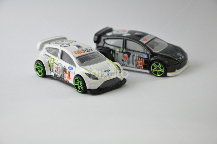 Hot Wheels Ford Fiesta Ken Block by Maverick Chen - Artistic Objects Toys ( ken block, ford fiesta, hot wheels, diecast, black white, 1/64 )