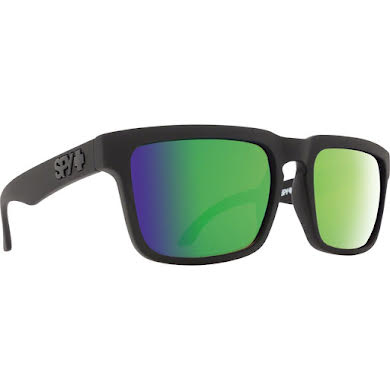 SPY  HELM Sunglasses - Matte Black Happy Bronze Polarized with Green Spectra Mirror Lenses