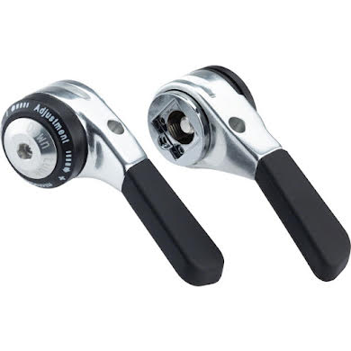 MicroShift Down Tube Shifter Set, 9-Speed, Double/Triple, Shimano Compatible, Silver