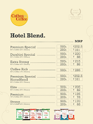 Cothas Coffee menu 1