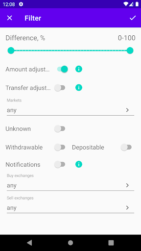 Screenshot Crypto arbitrage scanner