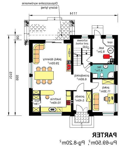 BW-27 wariant - Rzut parteru