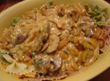 Carmelized Onions & Mushrooms Pasta