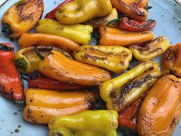 Blistered Mini-Sweet Peppers - Veggiecurean