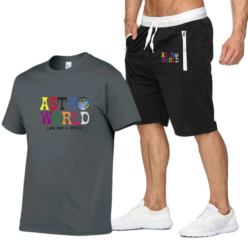 Cotton T-shirt fashion print short sleeve