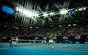 Novak Djokovic celebrates in his men's singles final match against Dominic Thiem of Austria on day fourteen of the 2020 Australian Open at Melbourne Park.