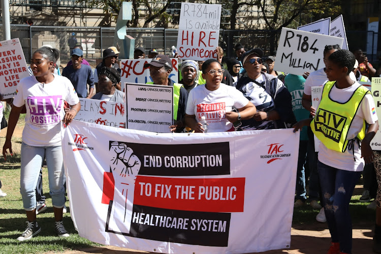 Members from NGOs marched to the Gauteng health department offices to hand over a memorandum of demands.