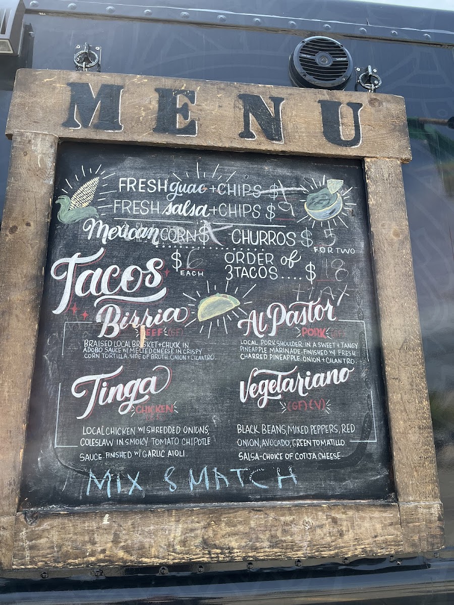 @Los Rolling Tacos - menu board for their food truck