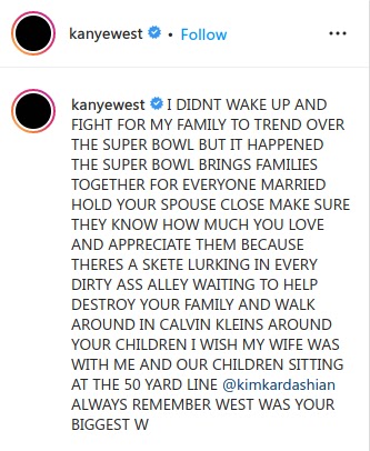 kanye west IG