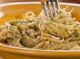 No-cook homemade pesto sauce that works well with fish, chicken and, especially, pasta!
