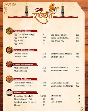 Rajwant Misal House menu 