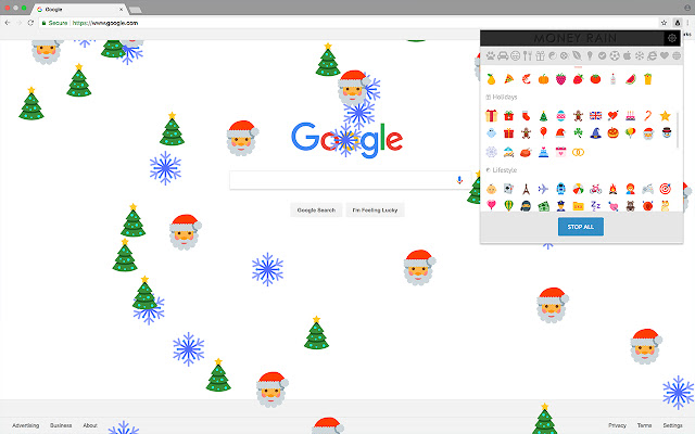 Money Rain chrome extension
