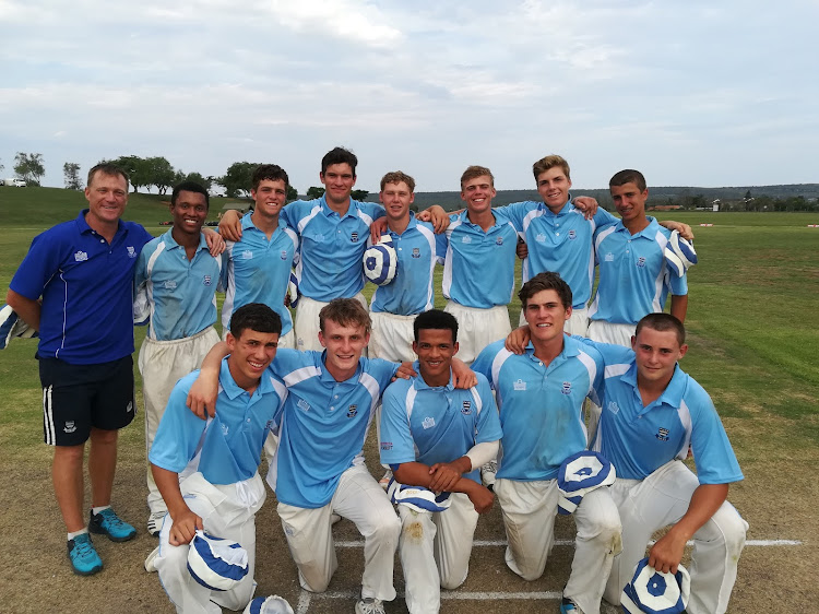 The Grey High team which won the EP Twenty20 cricket final is, from left, back, Richard Gilbert, Jade Smith, Josh Voigt, Cade Cambier, Michael Wicks, George van Heeden, James Hofmeyr and Daniel Ristow. Front, Miki Brass, Nicholas Keevy, Elih Thorne, Tom Daniels and John Lovemore