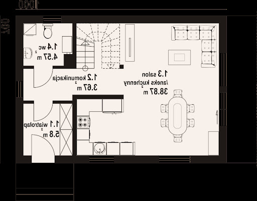 Osieczno bb 70 dws - Rzut parteru