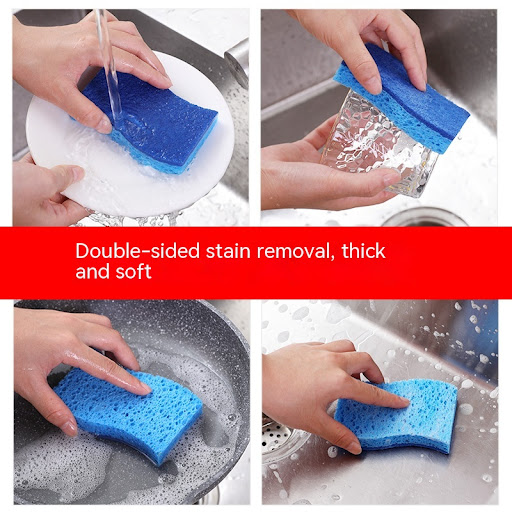 Title 5, Blue S-shaped Cellulose Sponge Mop for efficien...