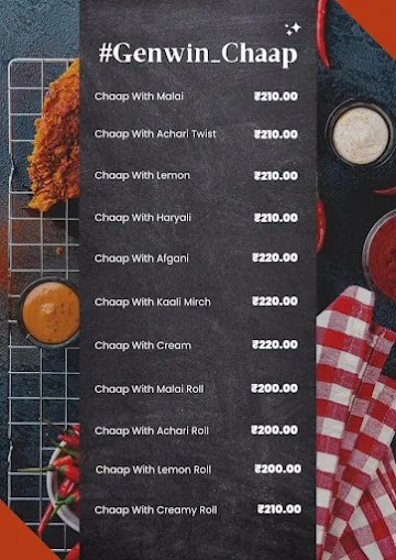 Genwin Foods menu 