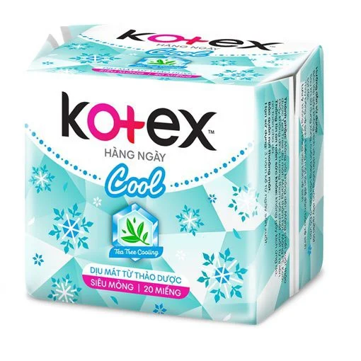 Combo 8 Băng Vệ Sinh Kotex Cool Hằng Ngày (20 miếng x 8 gói)