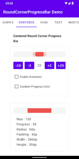 Screenshot Demo App for Round Corner Prog