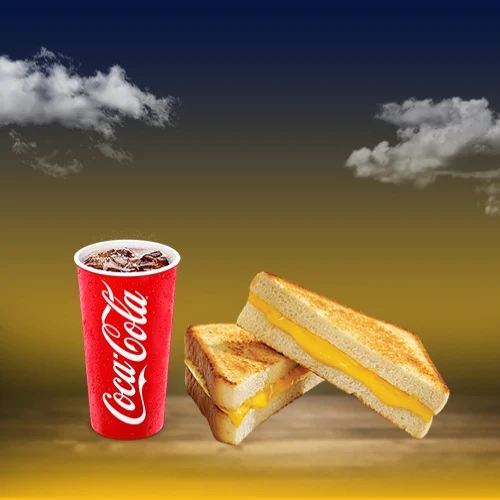 Cheese Chutney Grilled Sandwich (3lyr.) + Coke [250 Ml]