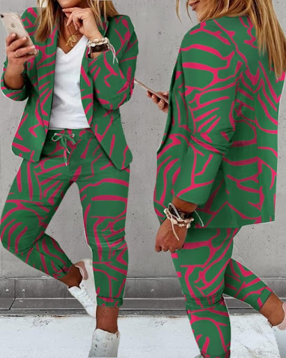 Title 13, Fashion Printed Long-sleeved Cardigan Casual Sm...