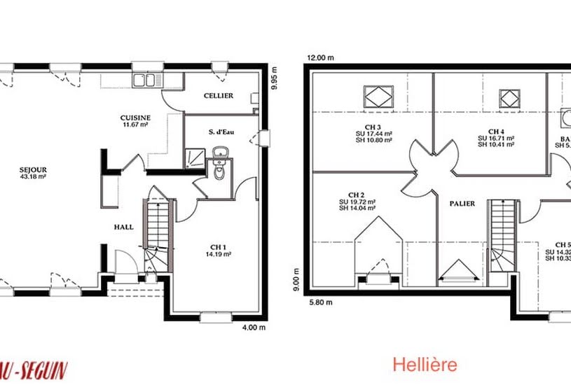  Vente Terrain + Maison - Terrain : 492m² - Maison : 109m² à Saint-Léger-près-Troyes (10800) 