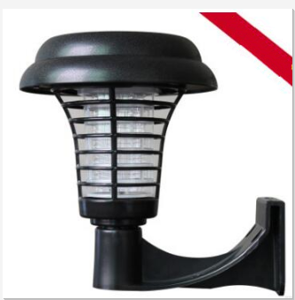 Lampada Solare LED Antizanzare Ricaricabile. Trappola UV per Insetti da Esterno. Zapper Elettronico per Giardino, Prato. Elimina Mosche e Zanzare.