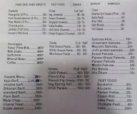 Aggarwal Sweets Corner menu 1