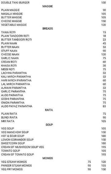 Nayi Padosan menu 