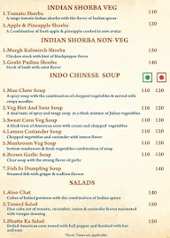 Terrace Lounge menu 1