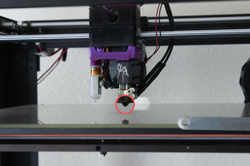 Filament on nozzle tip