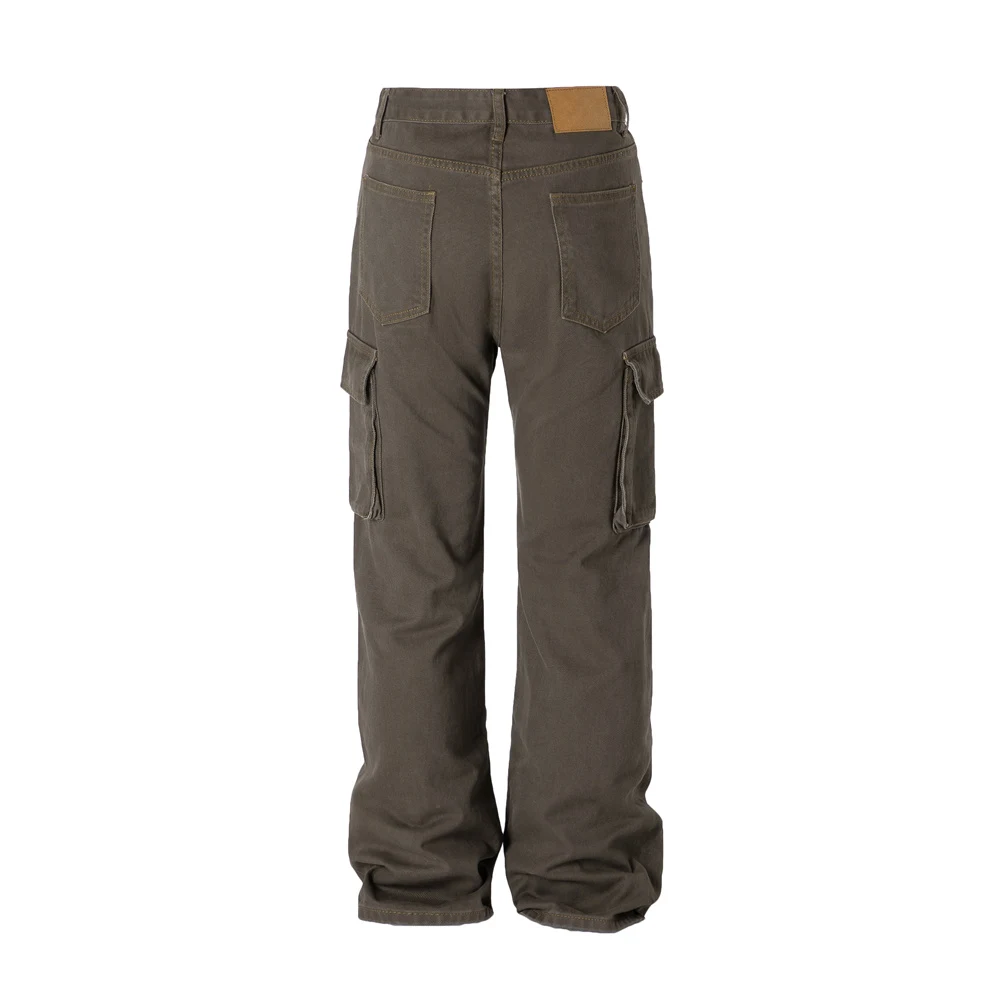 Title 12, Heren Retro Broek met Meerdere Zakken Functione...