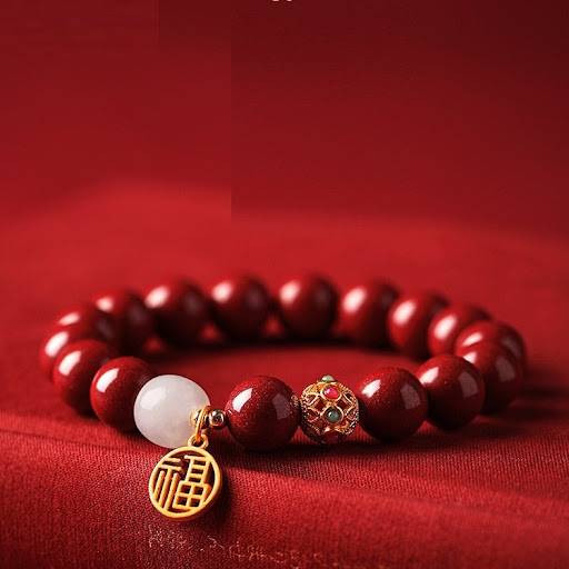 Title 5, Raw Ore Cinnabar Bracelet Natural For Women. En...