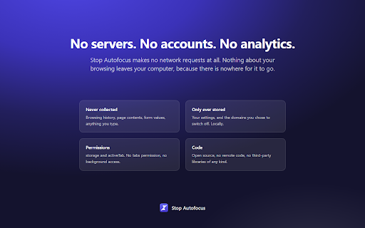 Stop Autofocus – Prevent Websites From Stealing Focus screenshot 6