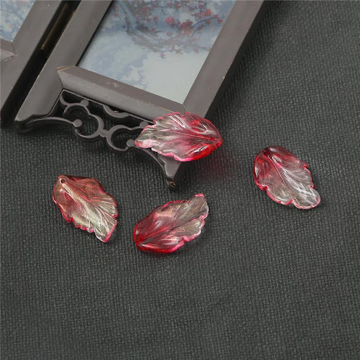 Title 8, Ginkgo Feather DIY Handmade Hairpin Czech Glass...