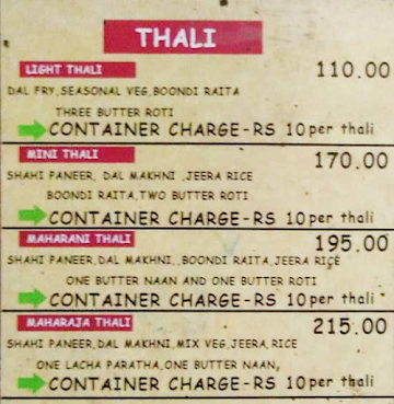 Laddu Gopal menu 