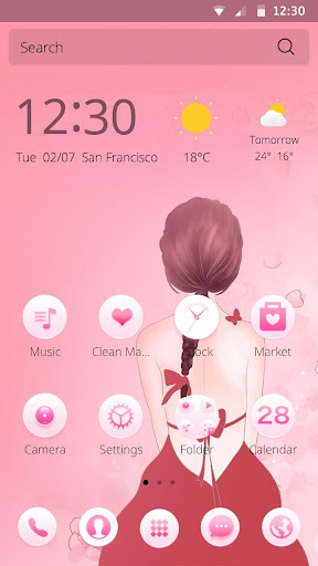 免費下載娛樂APP|Pink Girl Theme app開箱文|APP開箱王