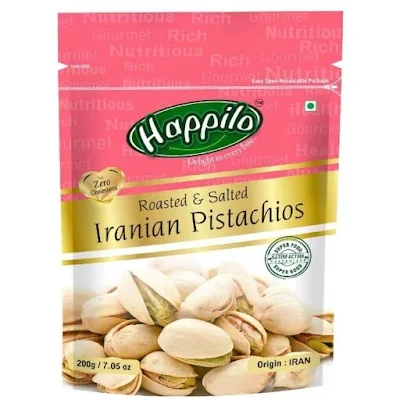 Happilo Premium Iranian Roasted N Salted Pistachios 200 Gm - 200g