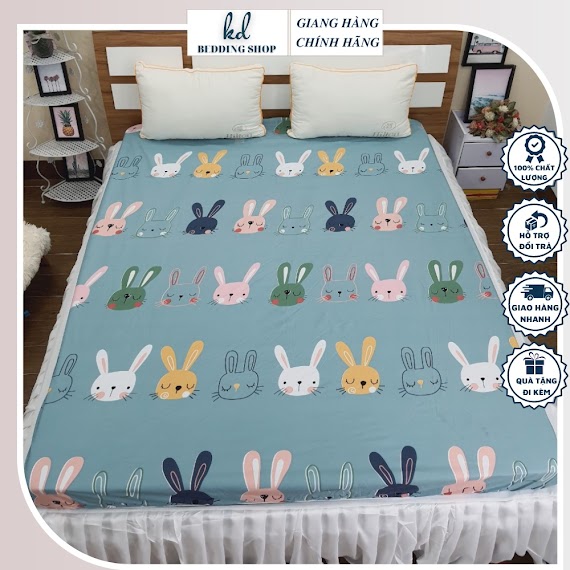 Ga Chống Thấm Cotton Tự Nhiên, Drap Giường Chống Thấm Tuyệt Đối Kd - Bedding Kích Thước M2 M6 M8 2M2 Cho Mọi Gia Đình