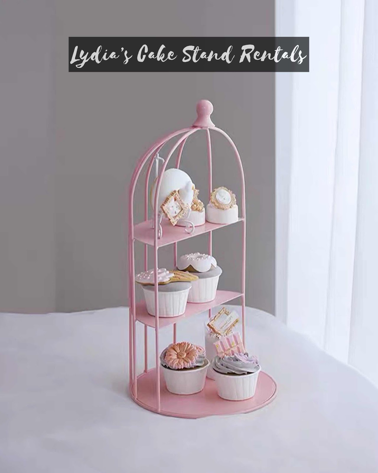 Lydia's Cake Stand Rentals Pink Cake Stands