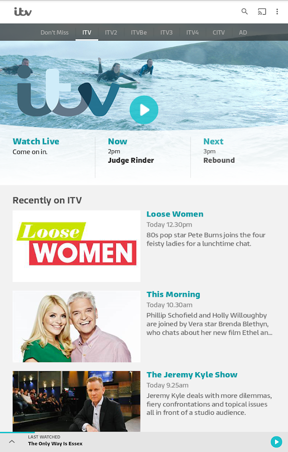 Itv Programs Today