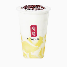 Fresh Milk with Red Bean and Pudding