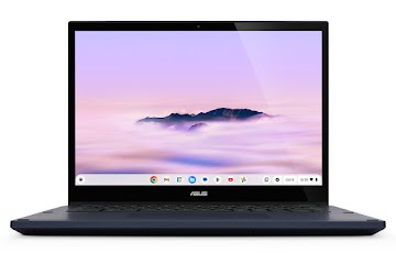 En  ASUS Chromebook Plus CM34 Flip sedd framifrån