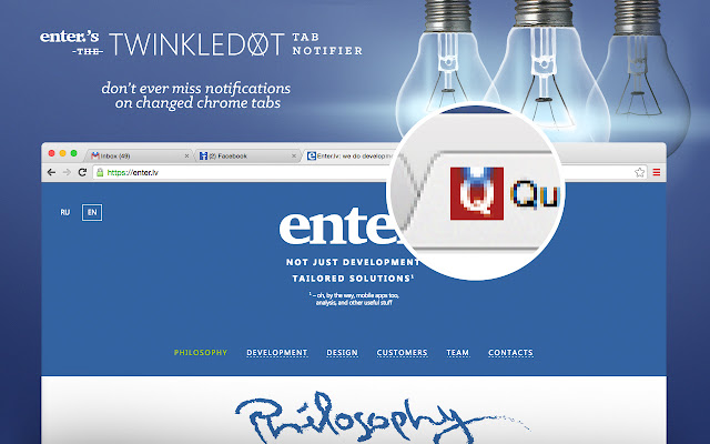Twinkledot Tab Notifier chrome extension