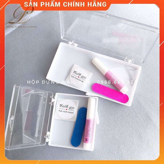 Hộp Đựng Nail Box, Móng Up Sẵn , Dũa , Keo Dán Móng Mini Full Phụ Kiện , Hộp Đựng Fan Mi