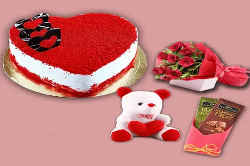 Valentine Day Special Cake Combo [500 Grams]