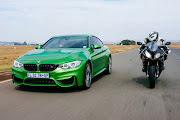 The BMW M4 CP proved no match for the BMW S1000RR.