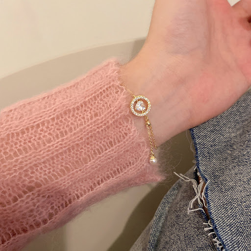 Title 5, All-matching graceful pearl bracelet jewelry, t...