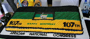 ANC's 107th birthday cake.