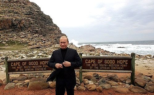 Russian president Vladimir Putin at Cape Point in September 2006.